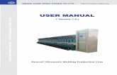 User's Manual - ultrasonic plastic welding machine|ultrasonic