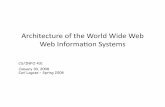 Architecture of the World Wide Web Web Informaon Systems