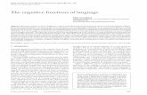 The cognitive functions of language - DRUM - University of Maryland