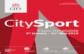 Class timetable - CitySport