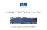 Thermal and Electrical Performance Evaluation of PV/T Collectors in