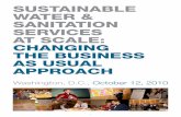 SUSTAINABLE WATER & SANITATION SERVICES AT SCALE: CHANGING
