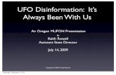 UFO Disinformation: Itâ€™s Always Been With Us