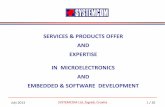 OFFER & EXPERTISE IN MICROELECTRONICS AND RESPECTIVE SOFTWARE