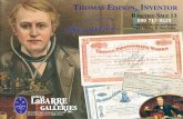 THOMAS EDISON, INVENTOR - George H. Labarre Galleries, Inc
