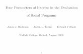 Four Parameters of Interest in the Evaluation of Social Programs