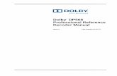 Dolby® DP568 Professional Reference Decoder Manual