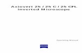 Axiovert 25 / 25 C / 25 CFL Inverted Microscope