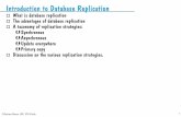 Introduction to Database Replication - The Distributed Systems Group