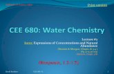 CEE 680: Water Chemistry