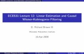 Linear Estimation and Causal Wiener-Kolmogorov Filtering - spinlab