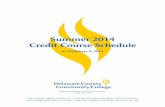 Summer 2014 Credit Course Schedule - Delaware County