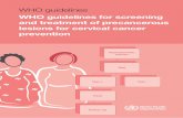 WHO guidelines for screening and treatment of precancerous