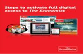 Steps to activate full digital access to The Economist