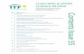 COACHING & SPORT SCIENCE REVIEW The Official Tennis