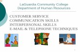 customer service communication skills - LaGuardia Community
