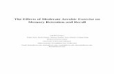 The Effects of Moderate Aerobic Exercise on Memory Retention and