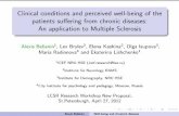 Clinical conditions and perceived well-being of the patients suffering