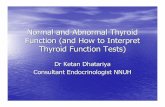 Normal and Abnormal Thyroid Function - Dr Ketan Dhatariya