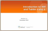 Introduction to 400 and Tables 4 and 6 - OCLC
