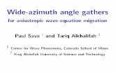 Paul Sava and Tatiq Alkhalifah, Wide-azimuth angle gathers for