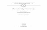 Occupational performance in individuals with severe mental - DiVA