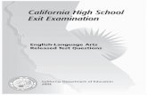 CAHSEE Released Test Questions 2003 (English) - Inland Valley