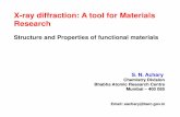X-ray diffraction: A tool for Materials ray diffraction: A ...