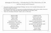 Biological Chemistry: Introduction to The Chemistry of