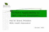 HIPAAâ€™s Applicability to Self-Insured Employers