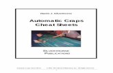Automatic Craps Cheat Sheets - Silverthorne Publications