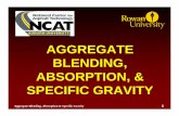 AGGREGATE BLENDING, ABSORPTION, & SPECIFIC GRAVITY