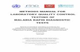 Methods Manual for laboratory quality control testing of malaria