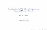 Introduction to I/O Efficient Algorithms (External Memory Model)