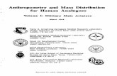 Anthropometry. and Mass Distribution for Human Analogues