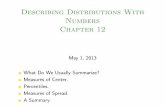 Describing Distributions With Numbers Chapter 12