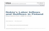 Nokia's Labor Inflows and Outflows in Finland - Etla