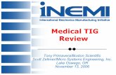 Medical TIG Review - iNEMI | Advancing Manufacturing