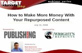 How to Make More Money With Your Repurposed Content