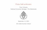 Finite field arithmetic - COSIC