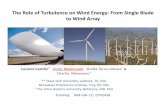 The Role of Turbulence on Wind Energy: From Single Blade to Wind