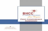 Post Conference Summary - Board of Hispanic Caucus Chairs