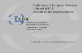Conference of European Directors of Roads (CEDR) Resources ...