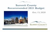 Summit County Recommended 2021 Budget