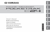 POCKETRAK C24 Owner's Manual - All Pro Sound