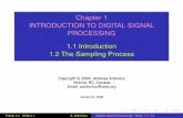 Chap. 1: Introduction to Digital Signal Processing