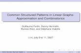 Common Structured Patterns in Linear Graphs: Approximation and