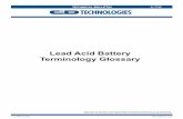 Lead Acid Battery Terminology Glossary - C and D Technologies