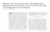 How to Generate Random Matrices from Classical Compact Groups