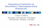 Regulatory Evaluation of Biosimilars / Subsequent Entry